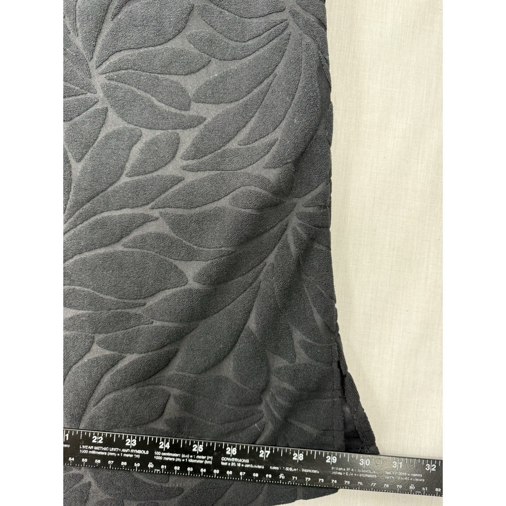 Cover 2 Cover Hooded Zip Swim Cover Up Dress Black Floral Terry Textured 22/24 - Picture 8 of 11